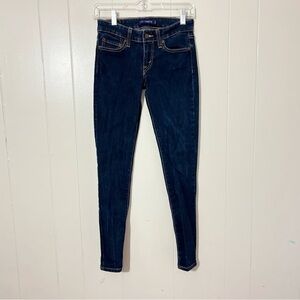 Levi’s 535 Legging Skinny Jeans Size 1 Juniors Blue Stretch Denim Super Skinny